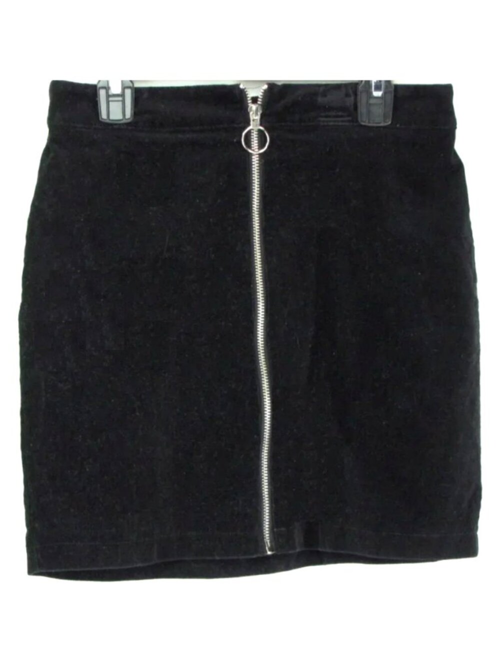 SALE! Velvet Zipper Black Short Mini Skirt
